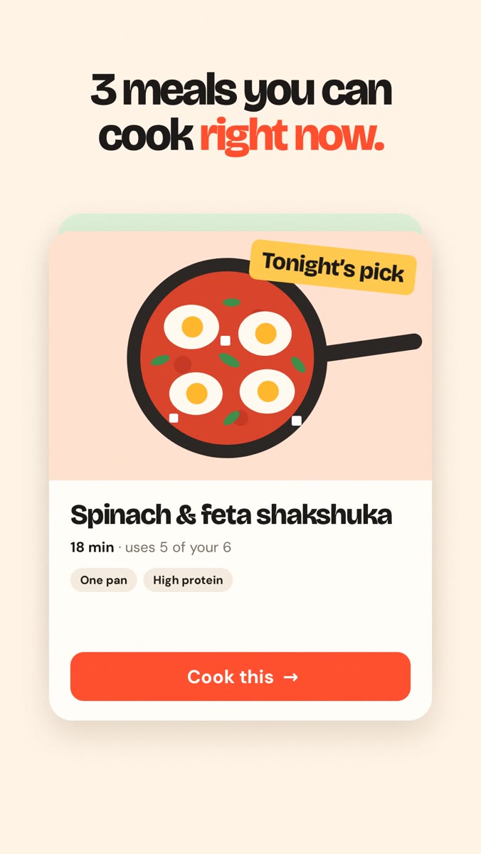 Three meals you can cook right now, still from the Leftova video