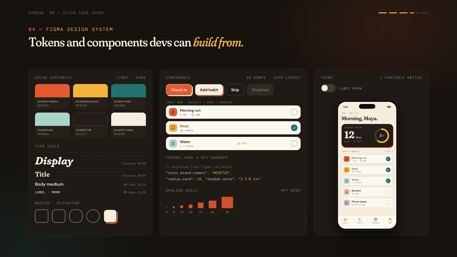 Tokens devs can build from, still from the Streak ’86 video
