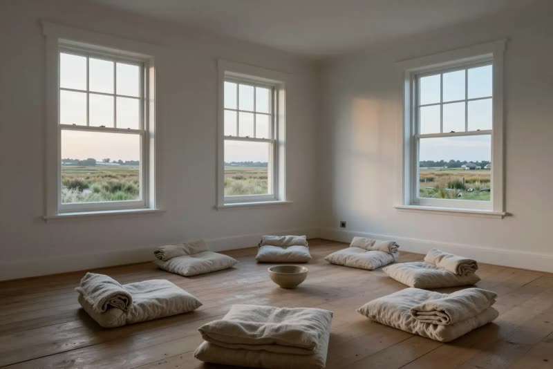 Morning light in the meditation room